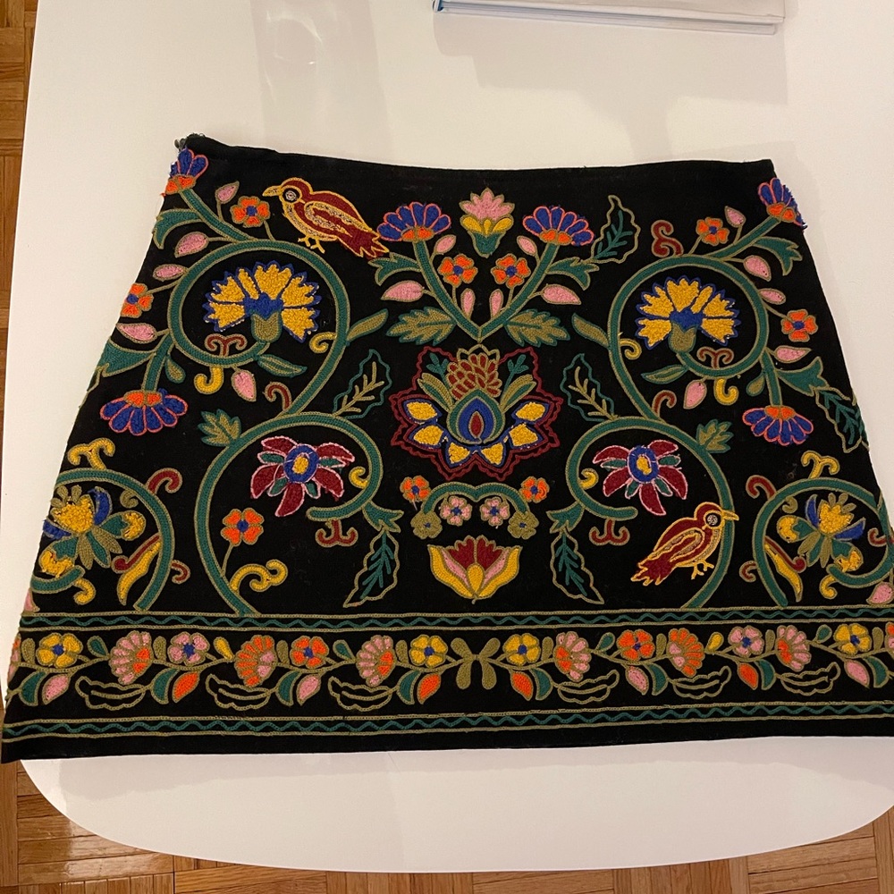 Embroidered Zara mini skirt